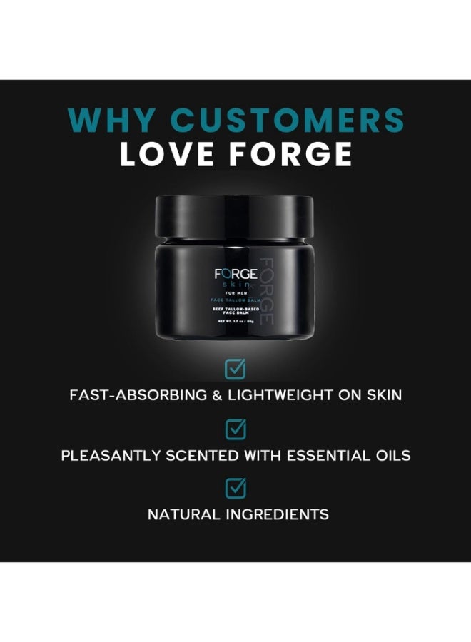 Forge Skin Men's Beef Tallow Balm for Skin | Beef Tallow for Skin Face Mens Skin Care Cream Facial Skincare Face Moisturizer for Men - Image 4